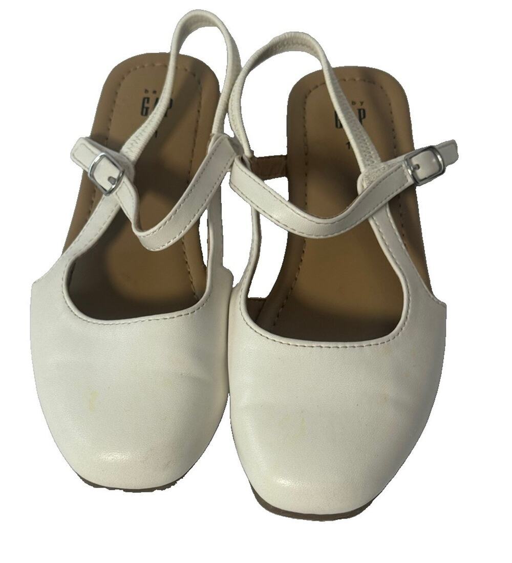 Baby Gap Girls White Mary Jane Flats Size 11 Dress Shoes